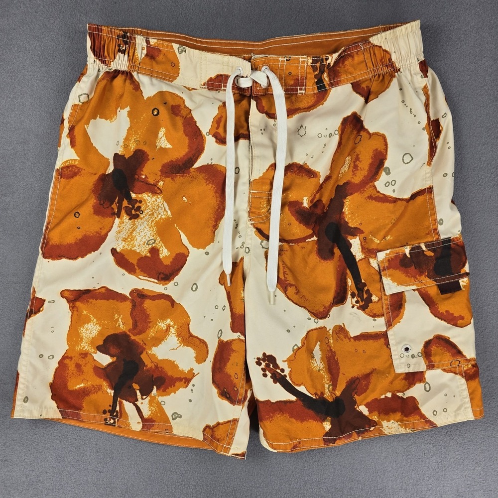 Breakwater Board Shorts Mens‎ Medium Floral Hawaiian Pattern Beach Pool Cruise